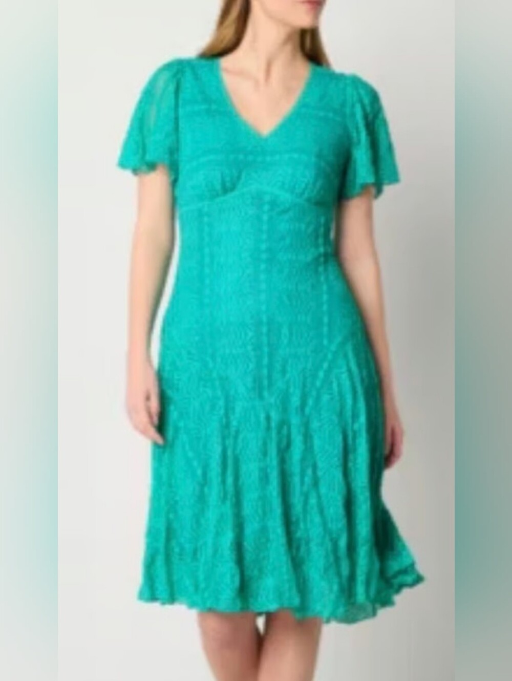 Rabbit Rabbit Rabbit Teal Lace Midi Dress
